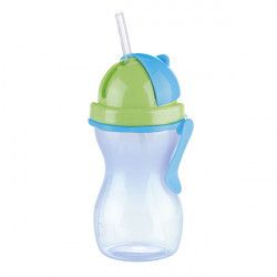 Botella Infantil C/pajita Bambini Azul 300 Ml