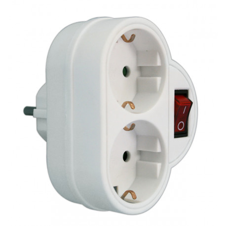 Adaptador 2t C/interruptior 16a