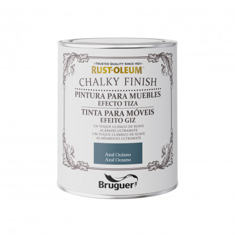 Pintura Al Agua P/mueb Chalky Tiza Az/oc Rust-oleum 750 Ml