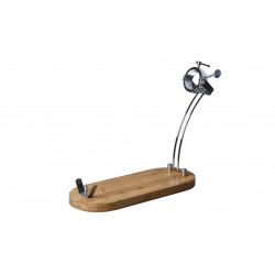 Jamonero Horizontal Pleg Giratorio Madera Bambu Acero Cromad