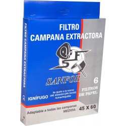 Filtro Campana Extractora 60cm Papel Bl Sanfor