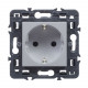 Base Enchufe Elec 9x9x3,8cm Emp Toma Tierra Abs Alum Valena