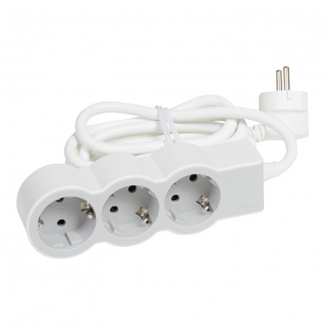 Base Multiple Elec Estand. Revolution Legrand Bl/ne 3x2p+t 1