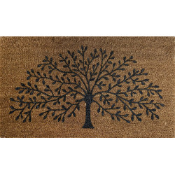 Felpudo Dec. 40x70cm Rect Fibra Coco Arbol Dintex