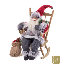 Adorno Navidad 30cm PapÁ Noel Silla Juinsa
