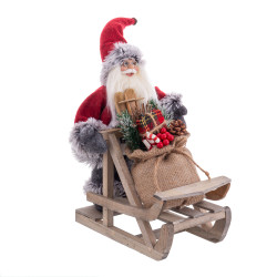 Adorno Navidad 30cm Papa Noel Trineo Juinsa