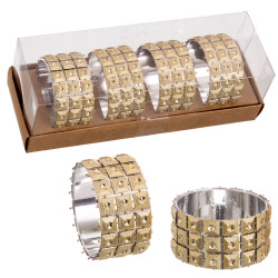 Servilletero Nav. 3,50x5,50x5,50 Oro Juinsa 4 Pz