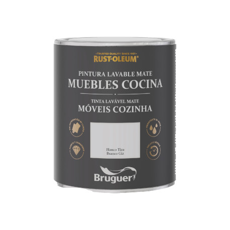 Pintura Al Agua P/mueb Cocina Mate Lisa Bl/tiza Rust-oleum 7