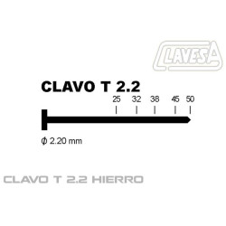 Clavo Clavad.neum Modelo T 50mm Dor Ct2250 Clavesa-atk 1.000