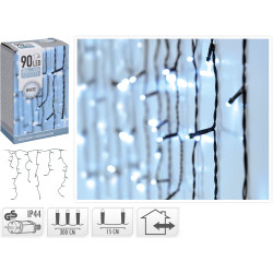 Luz Nav. Led 90 Luces Carambano Luz Blanca Koopman