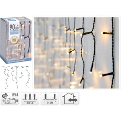 Luz Nav. Led 90 Luces Carambano Luz Calida Koopman