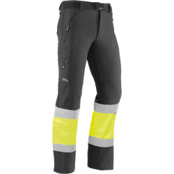 Pantalon S Al.vis.  Negro/amarillo Fluor Snow Multibolsillos