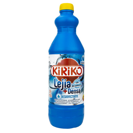 Lejia Desinfeccion 1,5lt Densa Kiriko Azul Con Detergente 10