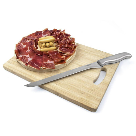 Cuchillo Jamonero + Chaira Nirosta -