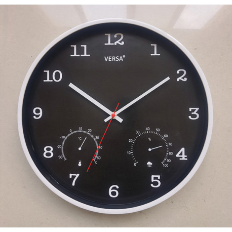 Reloj Pared Negro 35,5 Cm