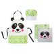 Delantal+gorro+2paÑos Panda Kid -