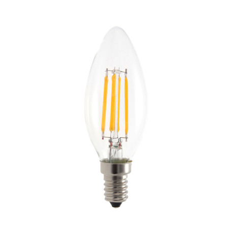 Bombilla Ilumin Vela Led Filamento Garza E14 4w 470lm 2700k