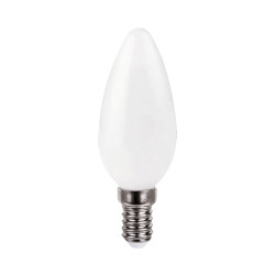 Bombilla Ilumin Vela Led Filamento Opal Garza E14 4w 470lm 5