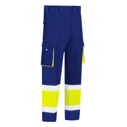 Pantalon Trabajo T36 Al.vis. Con Refuerzo  Alg.poli.estast.