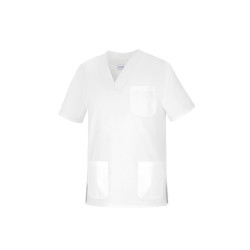 Camisa Trabajo Xl Polie/algo M/corta Bl Sanidad L6000 Vesin