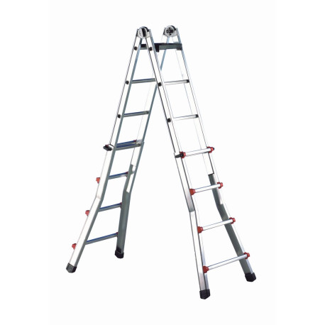 Escalera Ind.mult Tijera 6,25mt 12+12 Telesc Alu Eplus Svelt