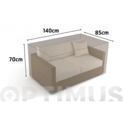 Funda Sofa 2 Plazas Vison 140 X 85 X H 70