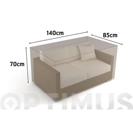 Funda Sofa 2 Plazas Vison 140 X 85 X H 70