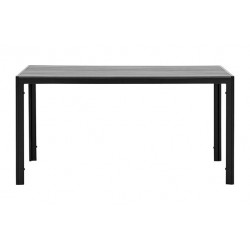 Mesa Aluminio Polywood Negra/gris 150 X 90 Cm