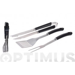 Accesorios Barbacoa Acero Inox 3 Piezas