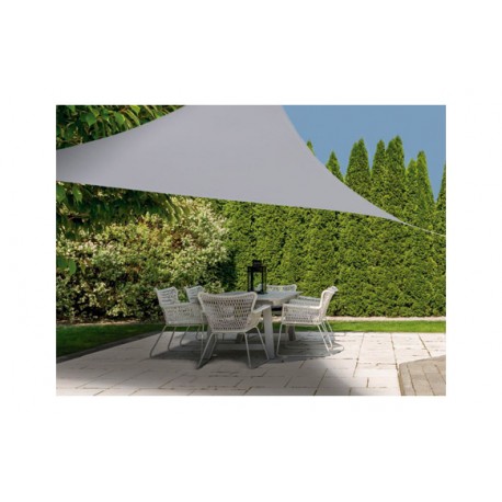 Toldo Vela Sombreo Triangular Poliester 3,6x3,6x3,6 M Gris