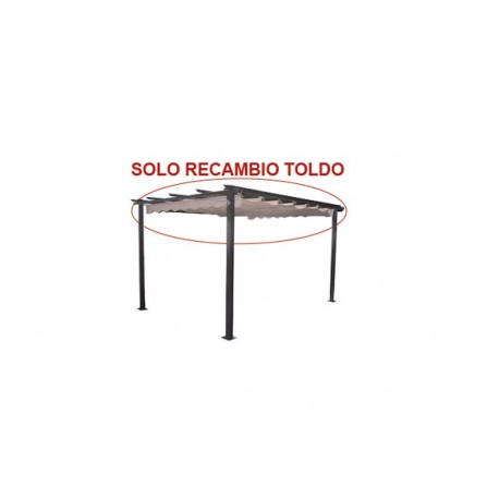 Toldo Recambio Para Pergola Corredera 3x4 M Crudo Para Pergo