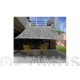 Toldo Vela Sombreo Cuadrado Camuflaje Gris 3x3 M