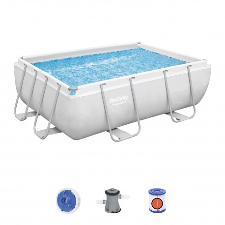 Piscina Desmontable Rectangular Power Steel 3.662 L Depurado