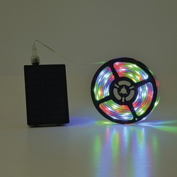 Guirnalda Solar Rgb C/panel Solar +mando 3 M