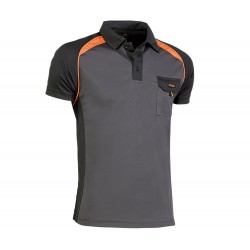 Polo Top Range Coolway Gris / Naranja Talla 3xl