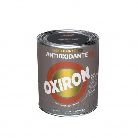 Esmalte Antioxidante Oxiron Liso Efecto Forja 750 Ml Gris Ac