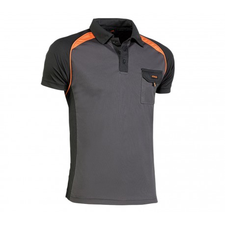 Polo Top Range Coolway Gris / Naranja Talla S