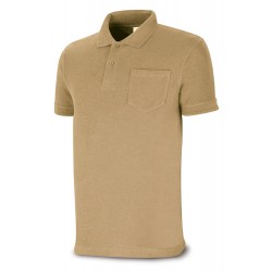 Polo C/bolsillo M/corta Beige L