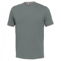 Camiseta Algodon M/cort Gris S