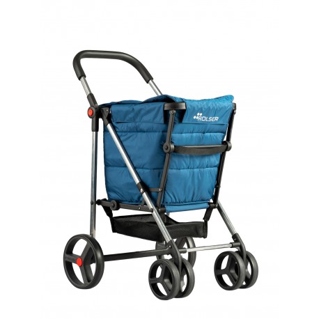 Carro Compra 4 Ruedas Giratorias Plegable Basket Polar Marin