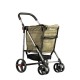 Carro Compra 4 Ruedas Giratorias Plegable Basket Polar Kaki