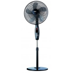 Ventilador Pie C/mando Negro 60w 130 Cm