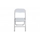 Silla Plegable Blanca Con Asiento Acolchado