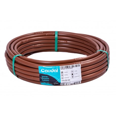 Tuberia Marron Con Goteros Turbulentos Cada 33 Cm Ø 16 Mm 25