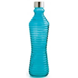 Botella Cristal 1 L Azul Turquesa