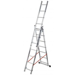 Escalera Aluminio Profesional Triple Combinada 3x14 PeldaÑos