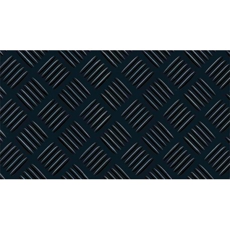 Pavimento Checker Caucho Negro 3mm 1x10 M
