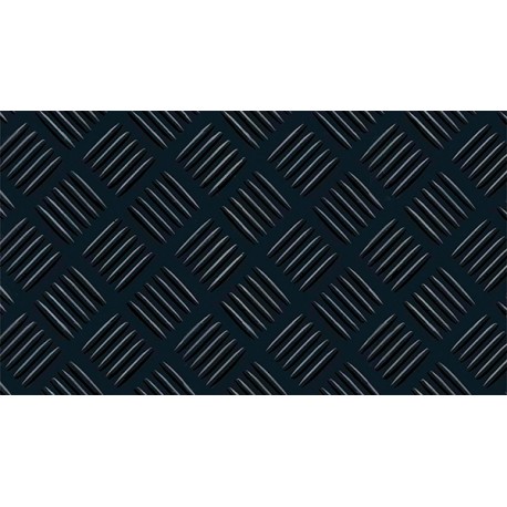 Pavimento Checker Caucho Negro 3mm 1,2x10 M