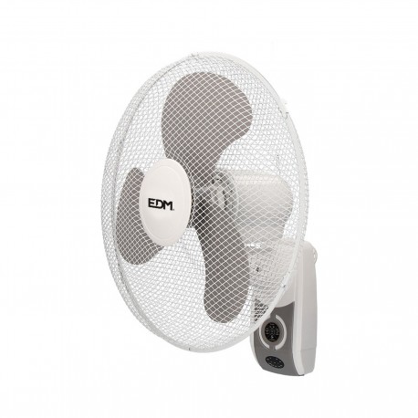 Ventilador Pared Blanco Con Mando A Distancia 45w 3 Velocida