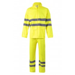 Traje De Lluvia Alta Visibilidad Amarillo Talla Xl